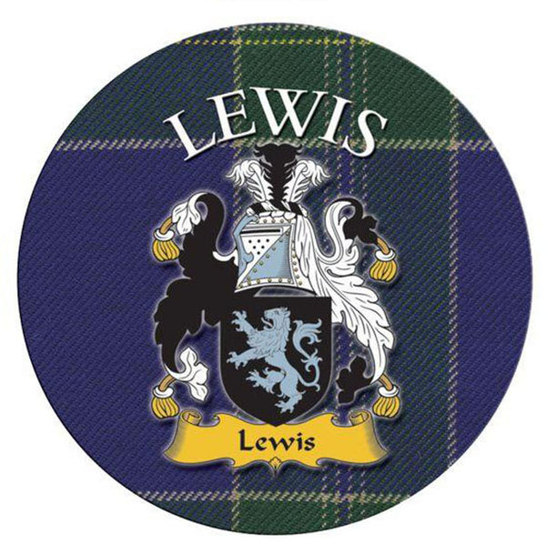 Clan/Family Name Round Cork Coaster Lewis S