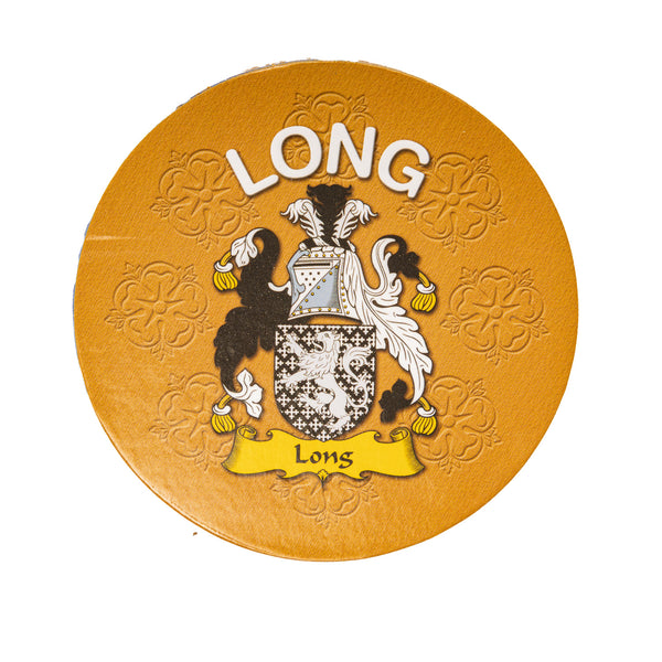 Clan/Family Name Round Cork Coaster Long