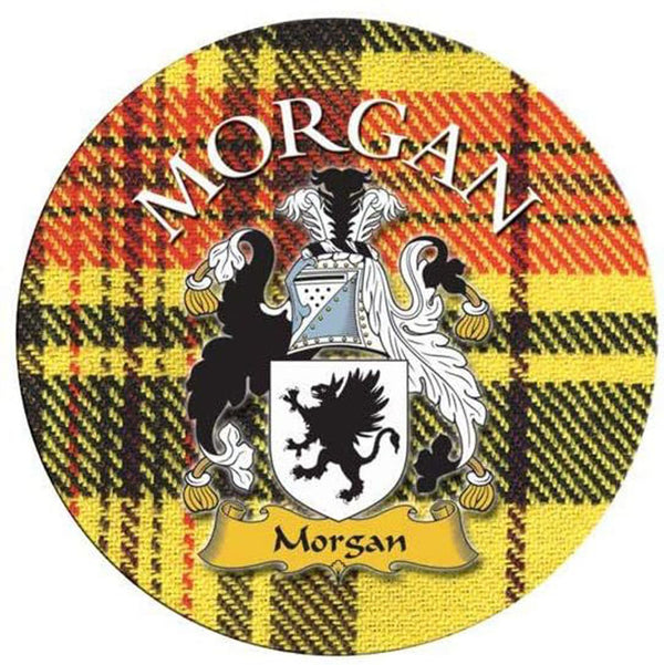 Clan/Family Name Round Cork Coaster Morgan S