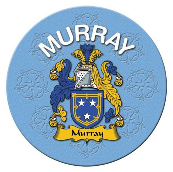 Clan/Family Name Round Cork Coaster Murray E