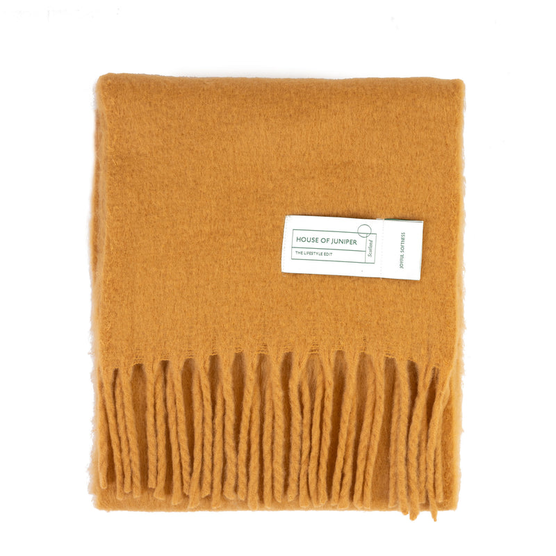 Plain Blanket Scarf Camel