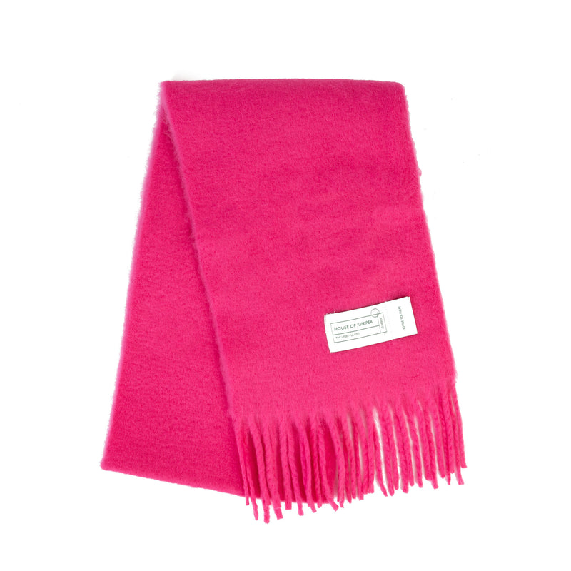 Plain Blanket Scarf Hot Pink