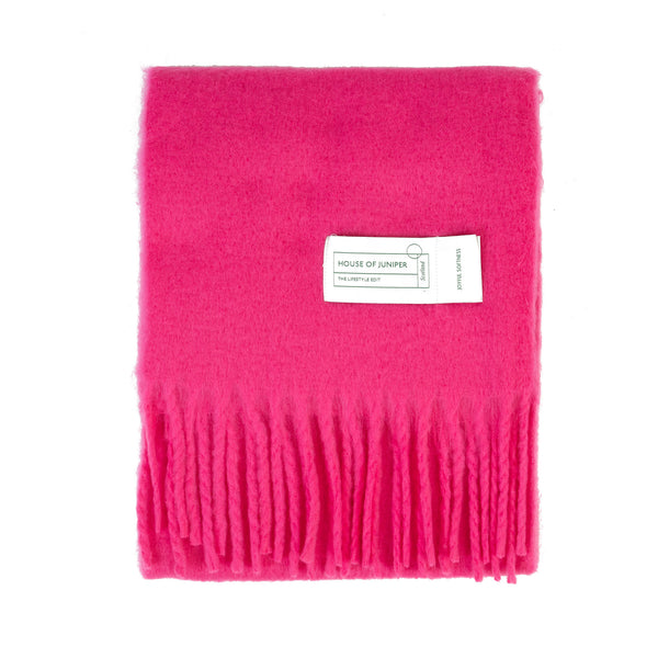 Plain Blanket Scarf Hot Pink