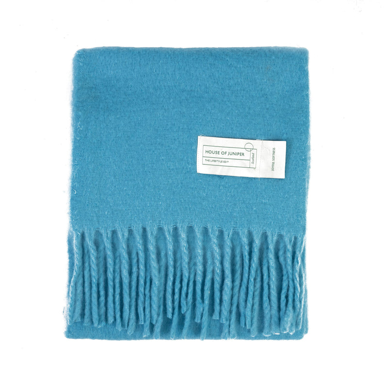 Plain Blanket Scarf Turquoise