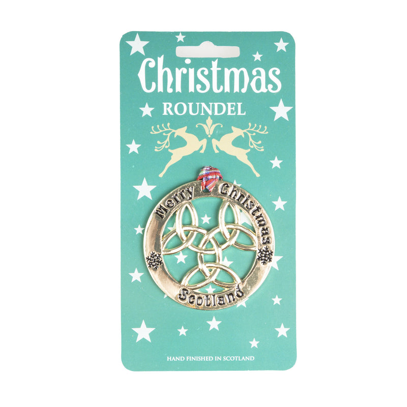 Christmas Roundel Gold Celtic Knot