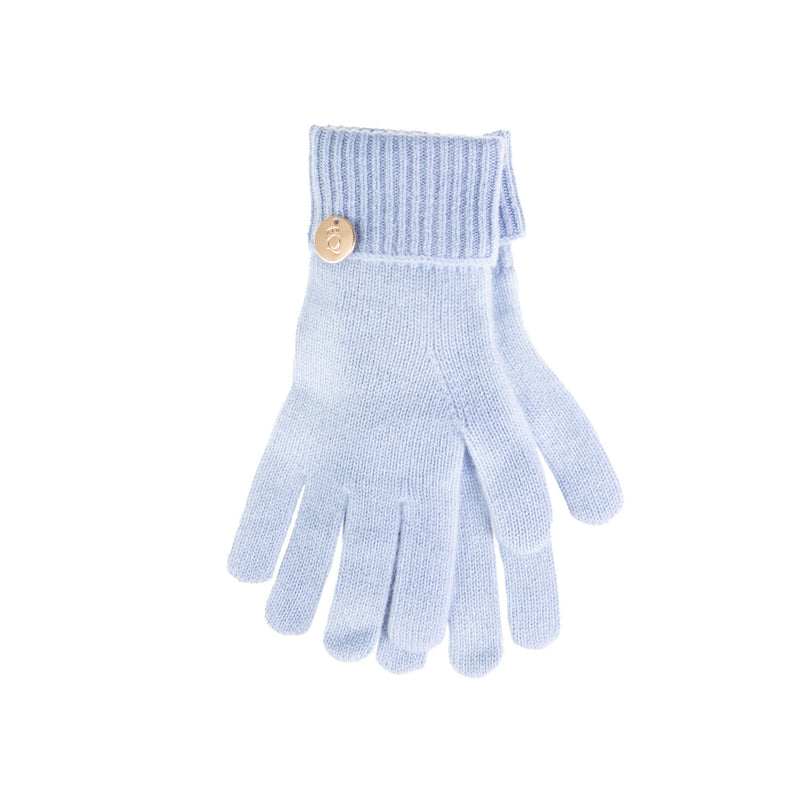 100% Cashmere Kate Plain Glove Moonblue