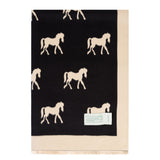 New Horse Super Soft Stole Black/White