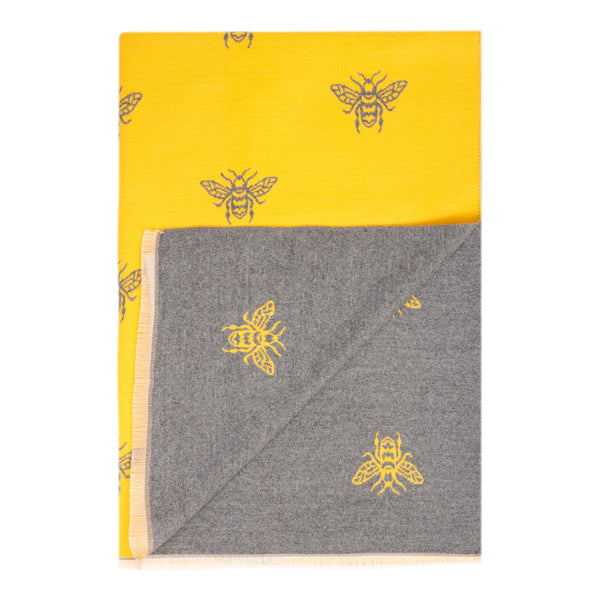 New Bee Super Soft Stole Ochre/Dark Grey