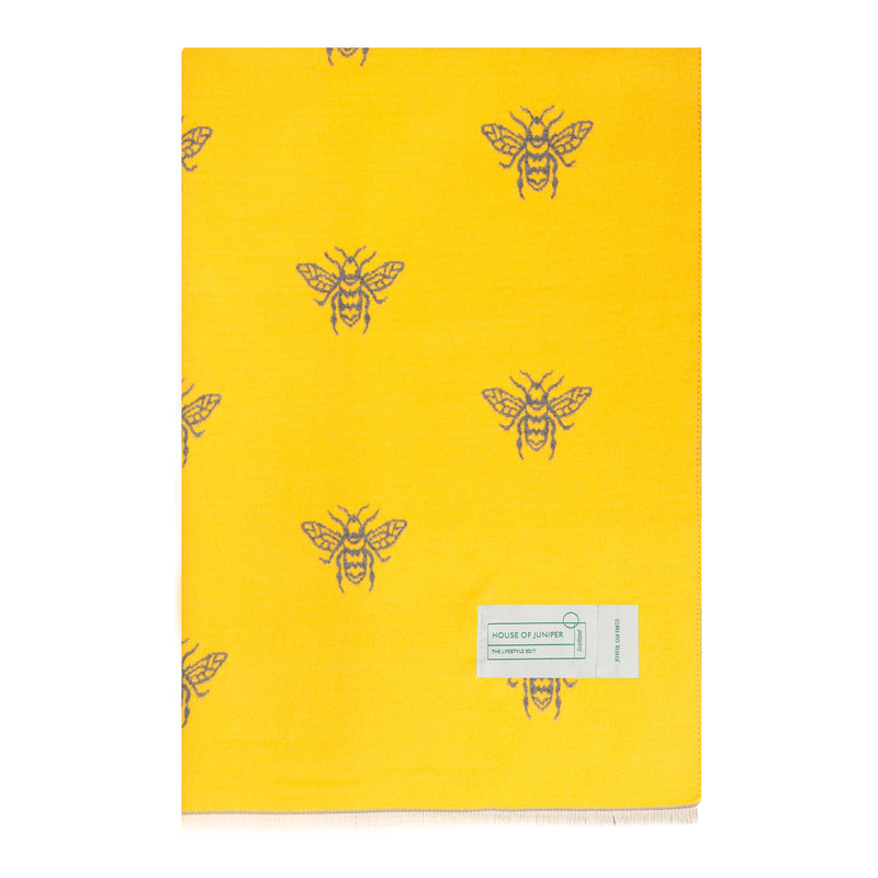 New Bee Super Soft Stole Ochre/Dark Grey