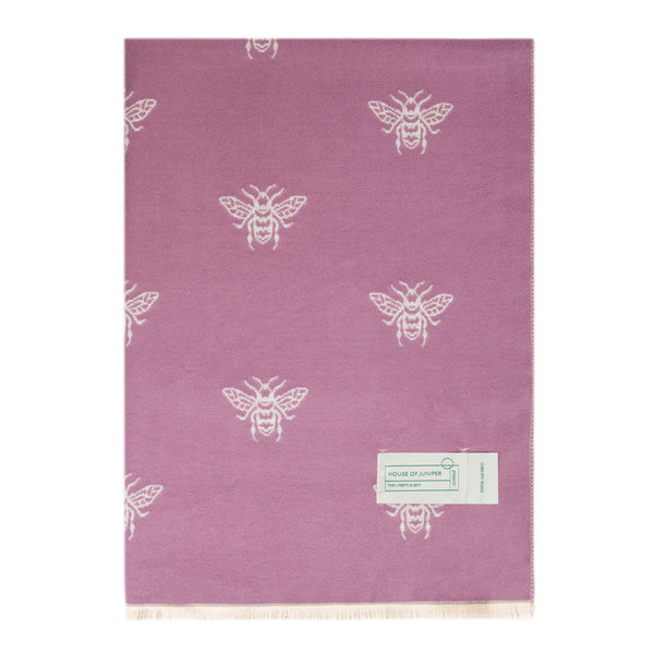 New Bee Super Soft Stole Purple/Light Grey