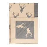 New Stag Super Soft Stole Cream/Light Grey