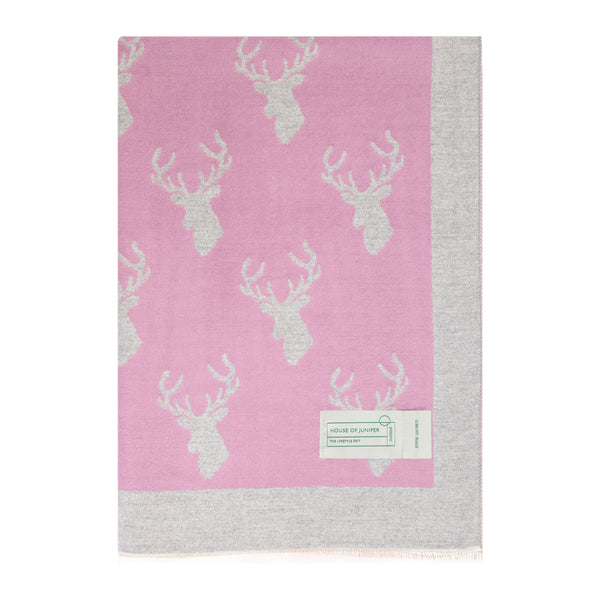 New Stag Super Soft Stole Purple/Light Grey