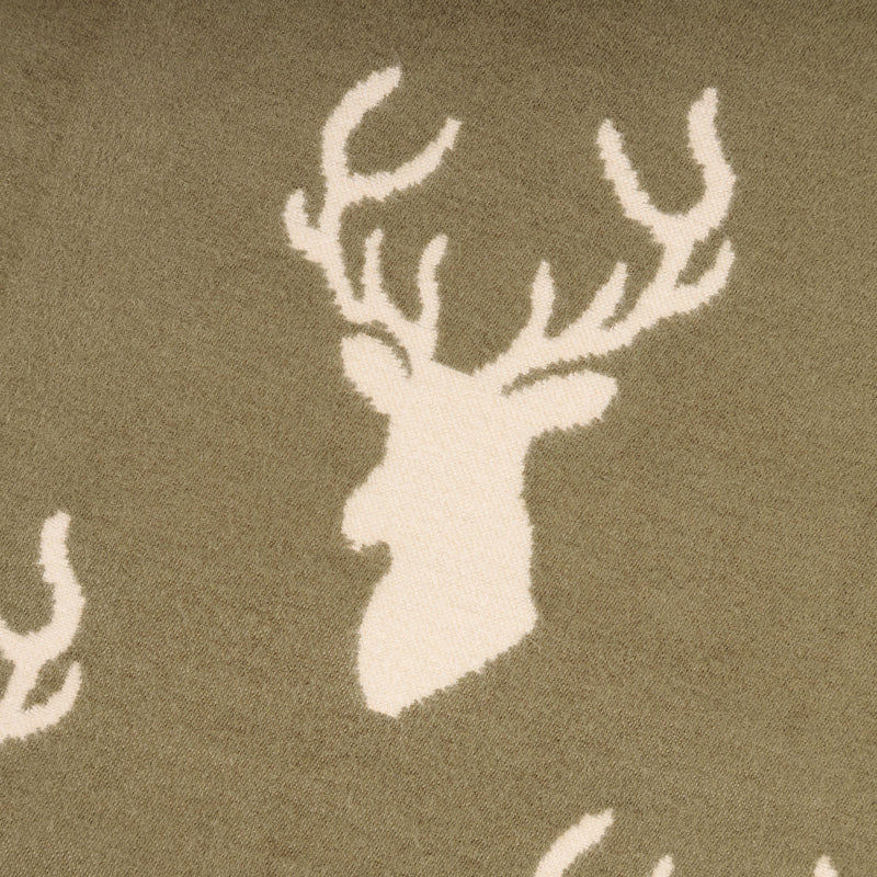 New Stag Super Soft Stole Olive/Cream