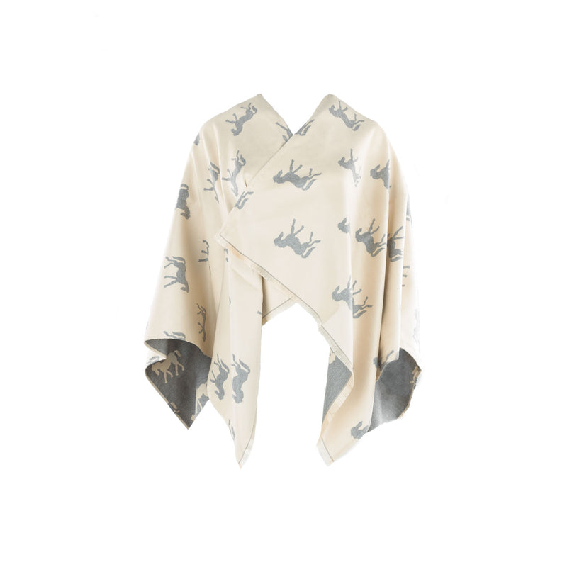 New Horse Super Soft Cape Cream/Light Grey