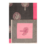 Mini Tree Super Soft Stole Grey/Bright Pink