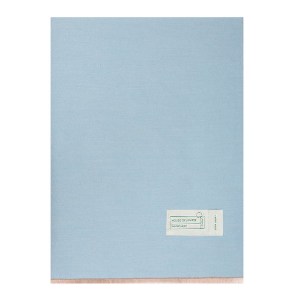 Plain Super Soft Stole Light Blue/Light Grey