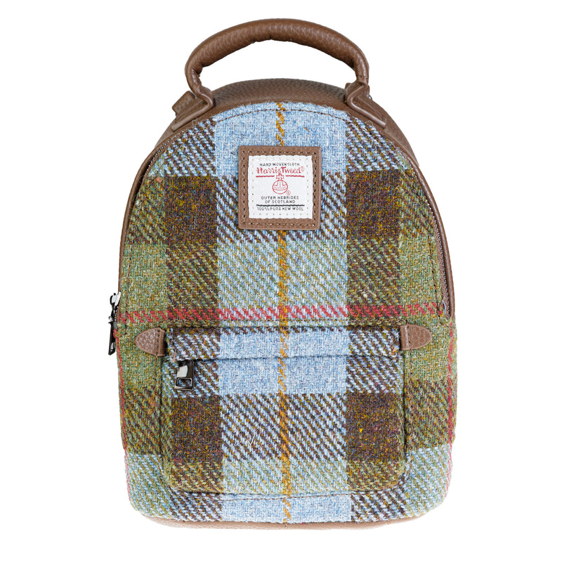 Harris Tweed Mini Backpack Macleod Tartan / Light Brown