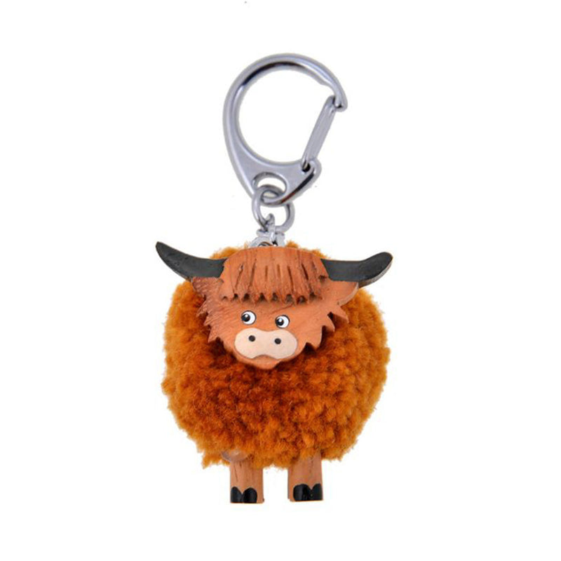 Hl Cow Pom Pom Keyring