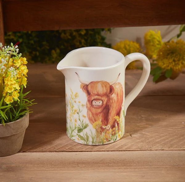 Highland Cow Floral Jug Wrap