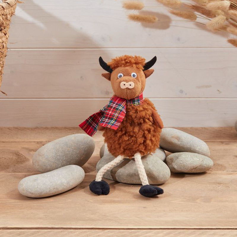 Highland Cow Shelf Sitter Fabric W Scarf