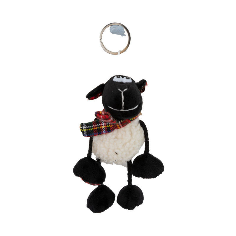 Sheep Keyring W Tartan Scar