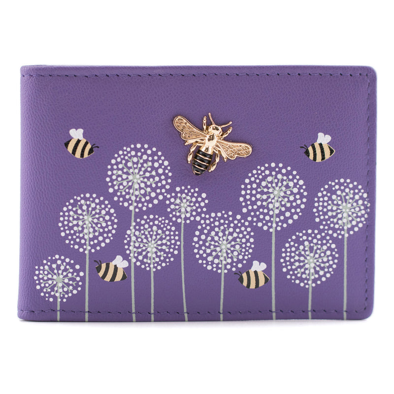 Moonflower Id And Card Holder Purple