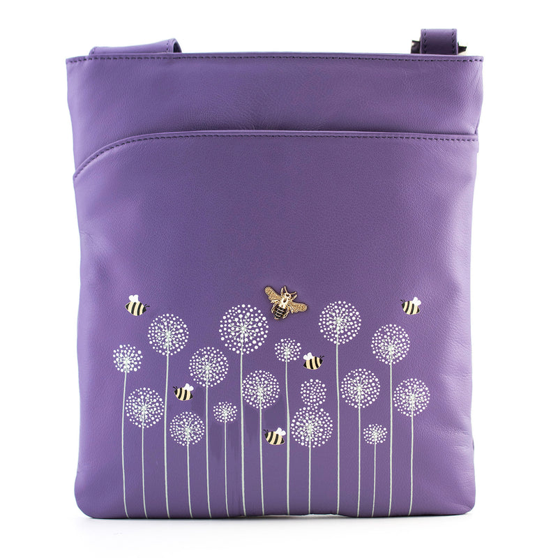 Moonflower Slim Cross Body Bag Purple