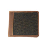 Mens Ht Leather Wallet Dark Brown Barleycorn / Tan