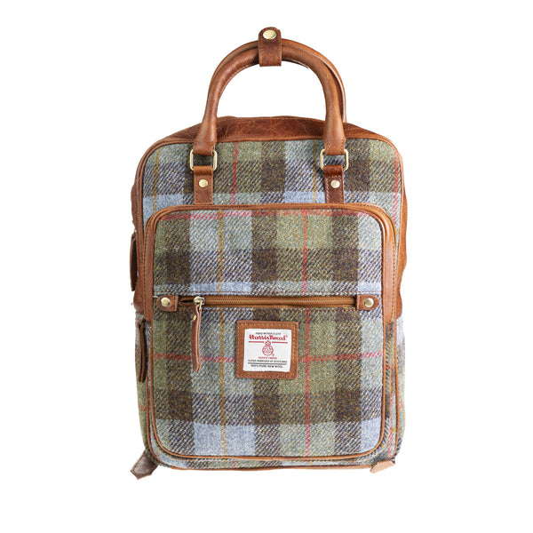 Ht Leather Large Backpack Lovat Check / Tan