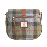 Ladies Ht Leather Flap Over Bag Lovat Check / Tan