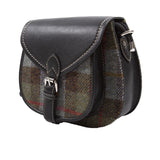 Ladies Ht Leather Shoulder Bag Lovat Check / Black