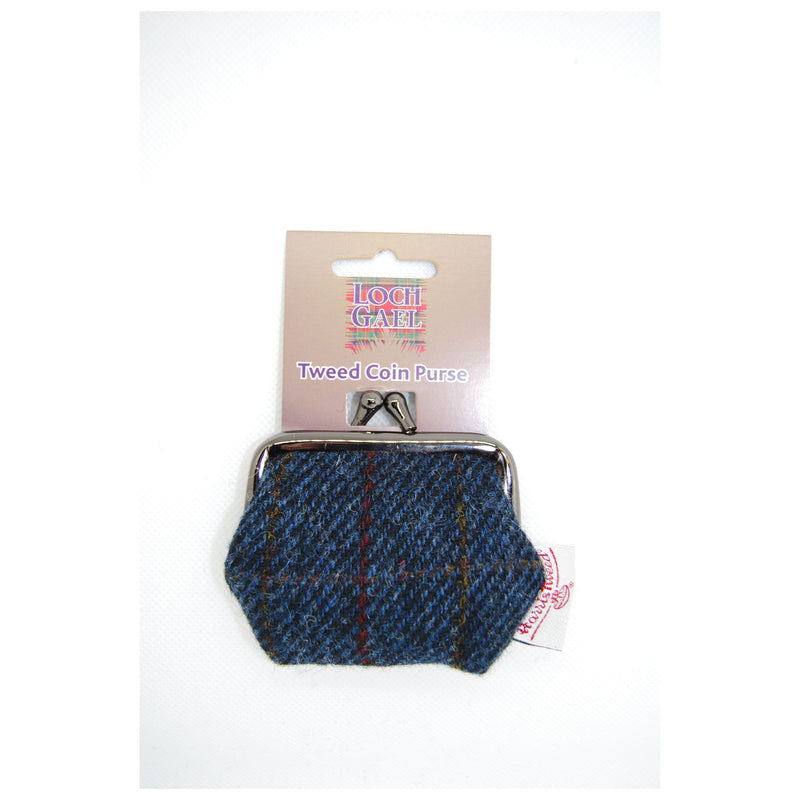 Harris Tweed 7Cm Purse On Card Navy