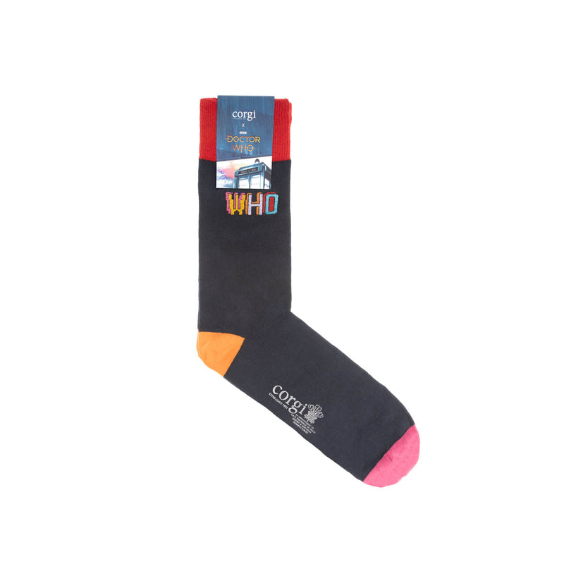 Men's Cotton/Nylon Who-Dr Who Plain Sock