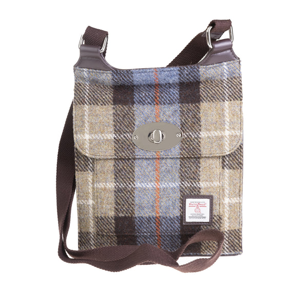 Satchel Bag Blue/Brown Check