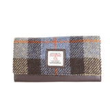 Ladies Envelope Purse Blue/Brown Check