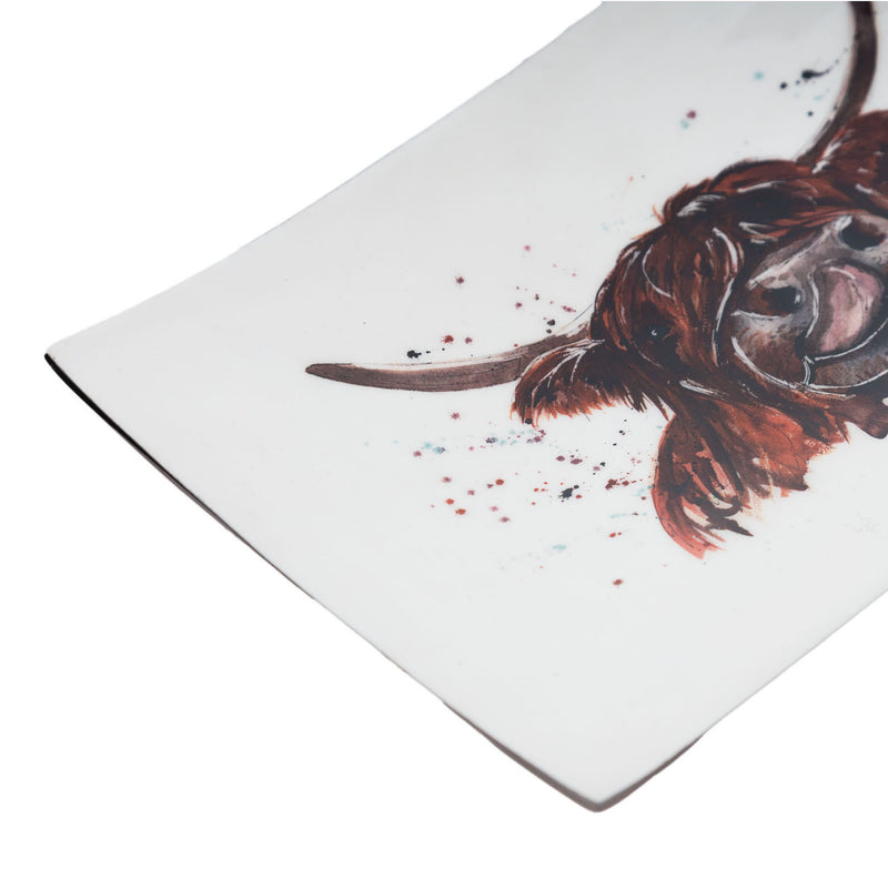 Highland Cow Rectangle Platter 25 Cm