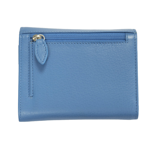 Bella Highland Cow Compact Purse Blue