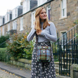 Harris Tweed Tay Man Bag Grey/Black Tartan