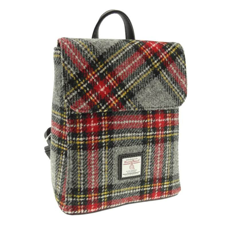 Tummel Backpack Grey/Red Tartan