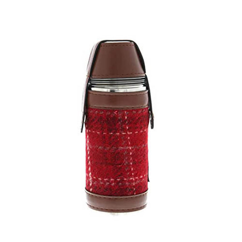 Harris Tweed Hunting Flask Red Check