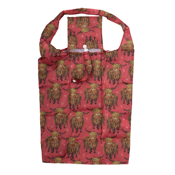 Highland Cow Shopper Red