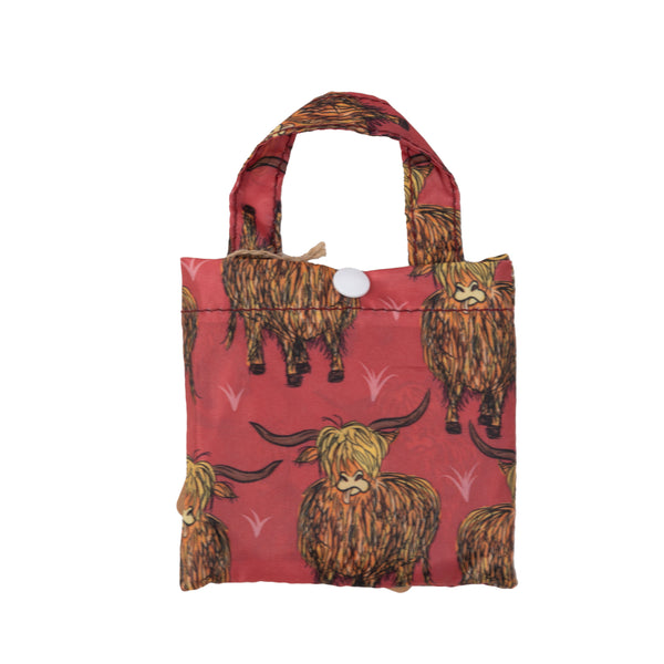 Highland Cow Shopper Red