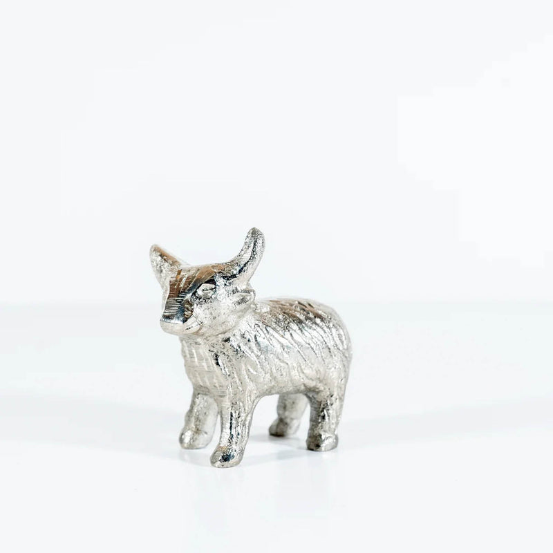 Silver Highland Cow Medium