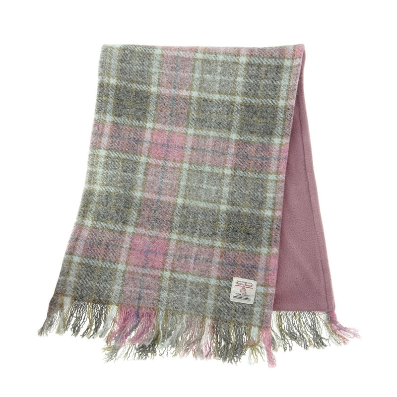 Harris Tweed Scarf Soft Pink Buchanan