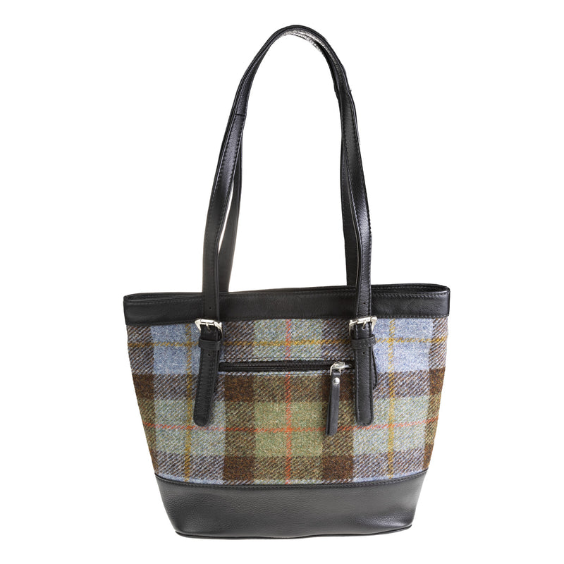 Ht Leather Tote Bag Lovat Check / Black