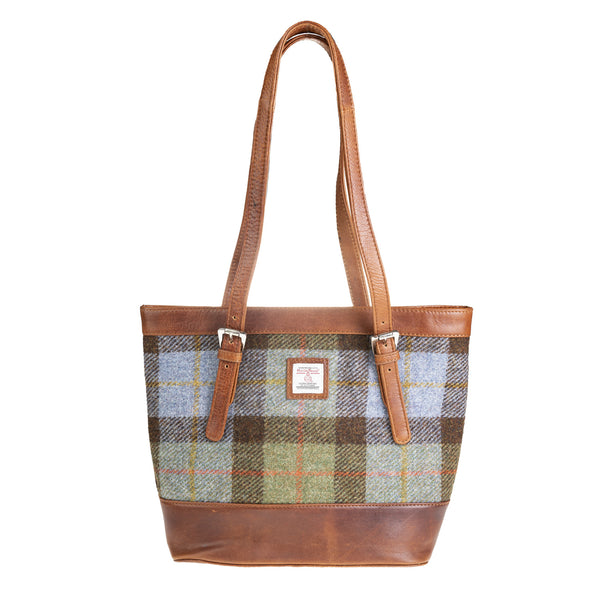 Ht Leather Tote Bag Lovat Check / Tan