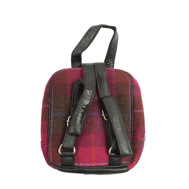 Ht Leather Small Backpack Cerise Check / Black