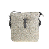 Ht Leather Crossbody Bag Green & White Barleycorn / Black