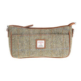 Ladies Ht Leather Hand Bag Lt Brown Check / Tan