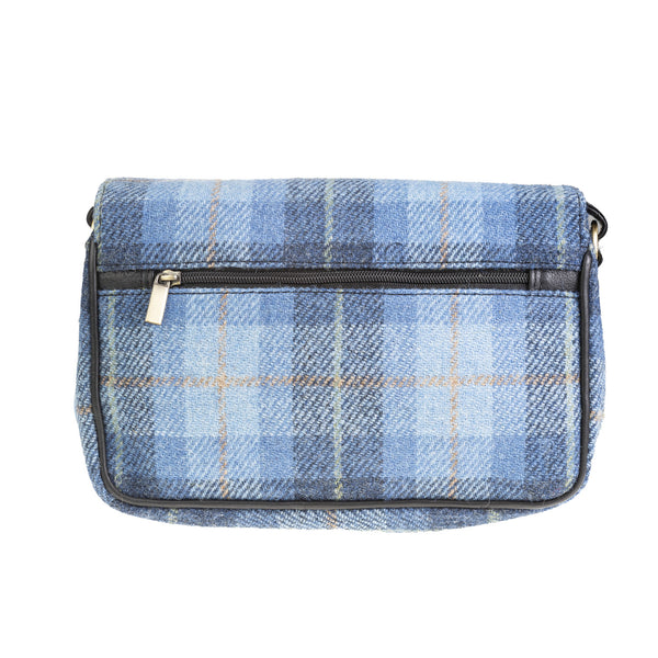 Ht Leather Ladies Shoulder Bag Blue Check / Black